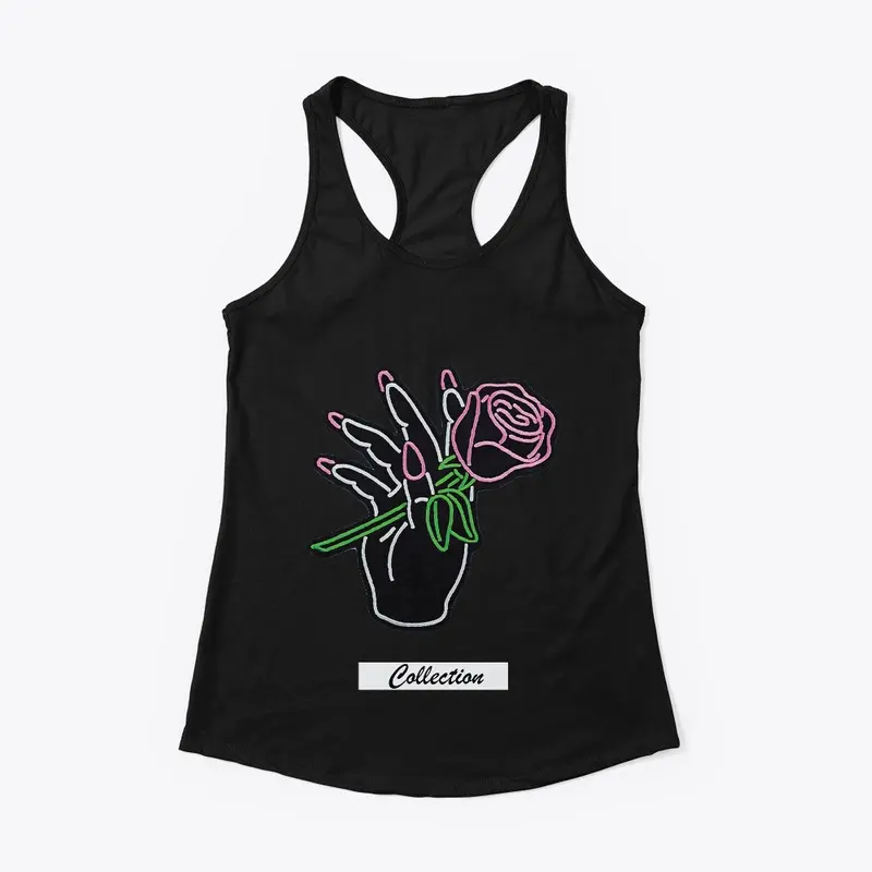 Rose in Hand Tank Top